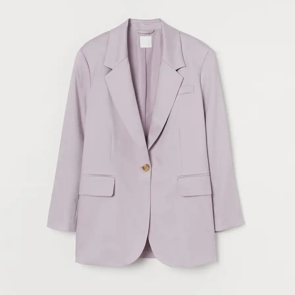 H&M Frosty Lavender Long-line Women's Blazer